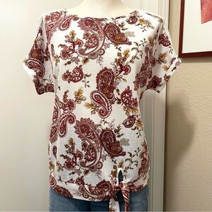 Paisley Print Summer Top